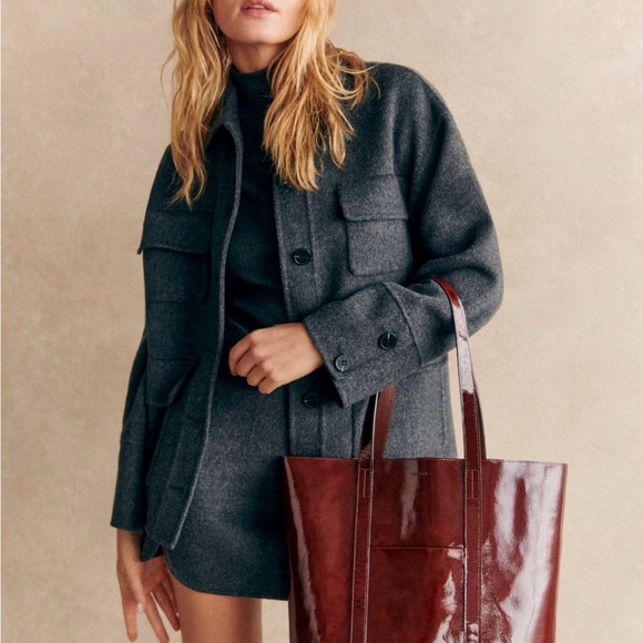 Sézane The Tote in Mahogany EUC - Picture 2 of 9